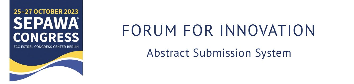 SEPAWA® CONGRESS 2023 – Forum for Innovation Submission System